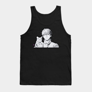 Guy with Cat Tank Top